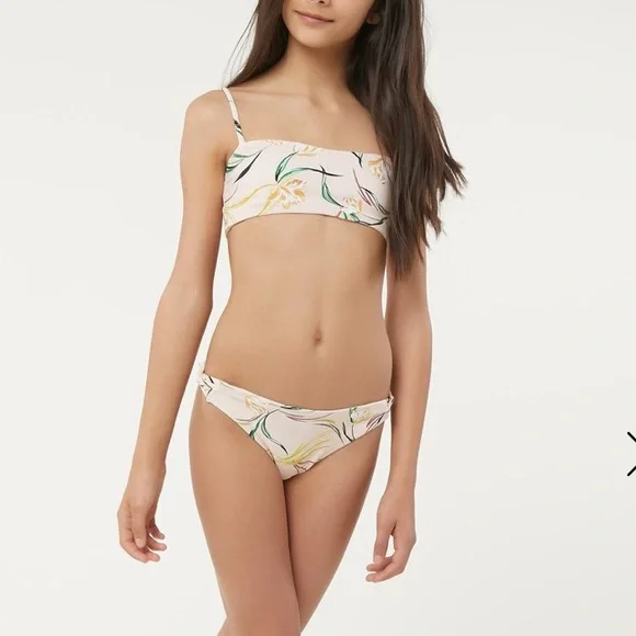 O'Neill Swim Oneill Girls Claris Floral Bandeau Piece Set